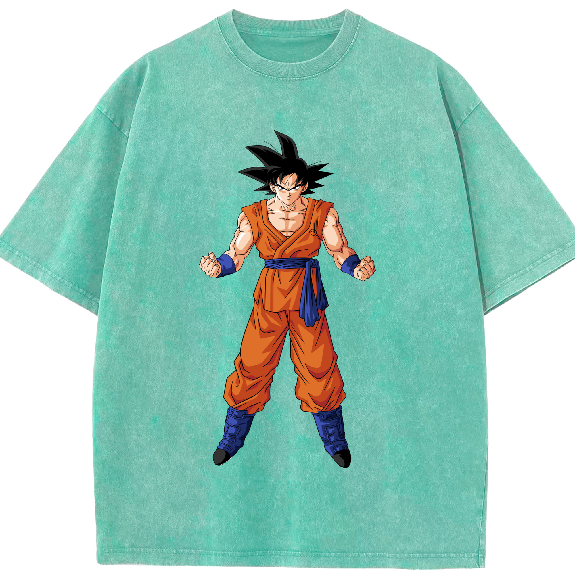 （画像用） ドラゴンボール 孫悟空（そん ごくう）Son Goku カカロット DRAGON BALL Kakarotto 綿100% ヴィンテージ風 半袖Tシャツ（フロントプリント）